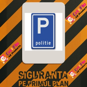 Indicator Semn parcare politie, Sticker autocolant - Img 3