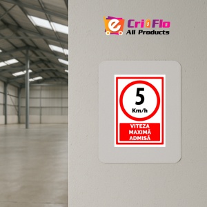 Indicator Semn pentru 10 km viteza maxima admisa, Sticker autocolant - Img 4