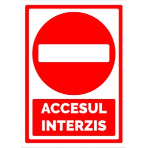 Indicator Semn pentru acces interzis, Sticker autocolant