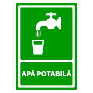 Indicator Semn pentru apa potabila, Sticker autocolant