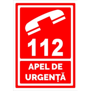 Indicator Semn pentru apel de urgenta, Sticker autocolant