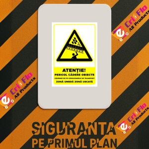 Indicator Semn pentru atentie pericol cadere obiecte caramizi, Sticker autocolant - Img 3