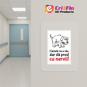 Indicator Semn pentru cainele nu e rau dar sta prost cu nervii, Sticker autocolant - Img 5