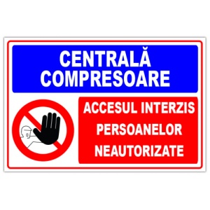 Indicator Semn pentru centrala compresoare, Sticker autocolant