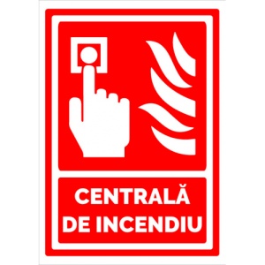 Indicator Semn pentru centrala de incendiu, Sticker autocolant