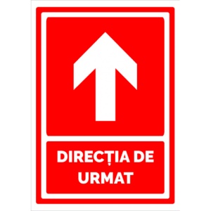 Indicator Semn pentru directia de urmat, Sticker autocolant