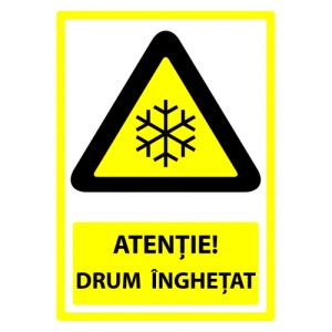 Indicator Semn pentru drum inghetat, Sticker autocolant