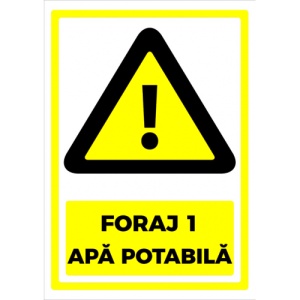 Indicator Semn pentru foraj 1 apa potabila, Sticker autocolant
