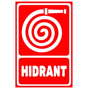 Indicator Semn pentru hidrant cu furtun, Sticker autocolant