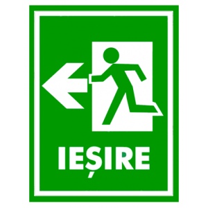 Indicator Semn pentru iesire cu directia stanga, Sticker autocolant