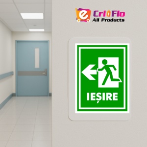 Indicator Semn pentru iesire cu directia stanga, Sticker autocolant - Img 5