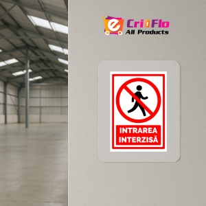 Indicator Semn pentru intrarea interzisa, Sticker autocolant - Img 4