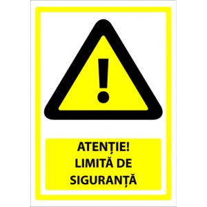Indicator Semn pentru limita de siguranta, Sticker autocolant