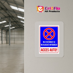 Indicator Semn pentru parcare nu stationati si nu blocati intrarea acces auto, Sticker autocolant - Img 4