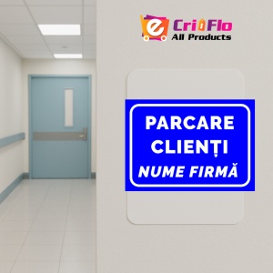 Indicator Semn pentru parcarea clienti cu numele firmei, Sticker autocolant - Img 5