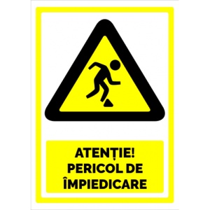 Indicator Semn pentru pericol de impiedicare, Sticker autocolant