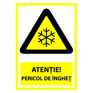 Indicator Semn pentru pericol de inghet, Sticker autocolant