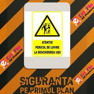 Indicator Semn pentru pericol de lovire la deschiderea usii, Sticker autocolant - Img 3
