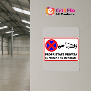 Indicator Semn pentru proprietate privata nu parcati si nu stationati, Sticker autocolant - Img 4
