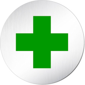 Indicator Semn pentru salvare, Sticker autocolant