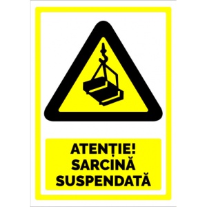 Indicator Semn pentru sarcina suspendata, Sticker autocolant