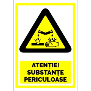 Indicator Semn pentru substante periculoase, Sticker autocolant