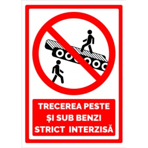 Indicator Semn pentru trecerea peste benzi strict interzisa, Sticker autocolant