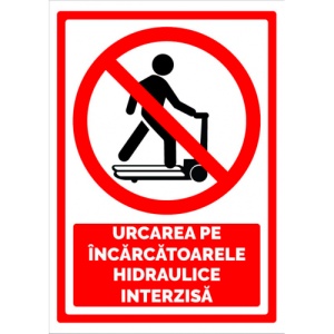 Indicator Semn pentru urcarea pe incarcatoarele, Sticker autocolant