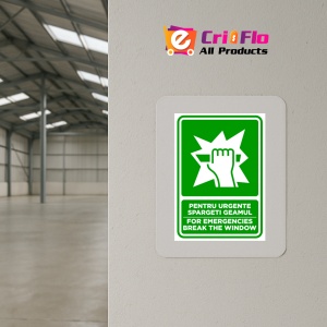 Indicator Semn pentru urgente sparge geamul, Sticker autocolant - Img 4