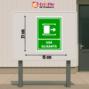 Indicator Semn pentru usa glisanta spre dreapta, Sticker autocolant - Img 2