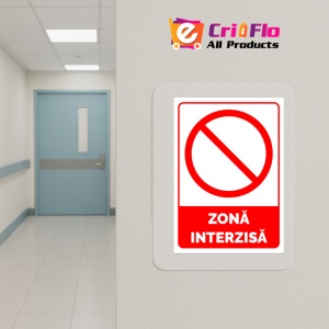 Indicator Semn pentru zona interzisa, Sticker autocolant - Img 5