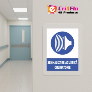 Indicator Semnalizare acustica obligatorie, Sticker autocolant - Img 5