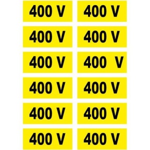 Indicator Set 12 400v, Sticker autocolant