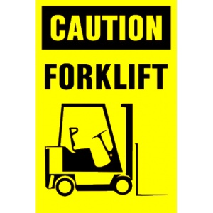 Indicator Sign caution forklift, Sticker autocolant