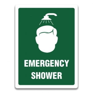 Indicator SIGN EMERGENCY SHOWER, Sticker autocolant
