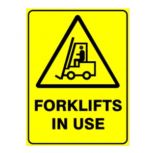 Indicator Sign forklifts in use, Sticker autocolant