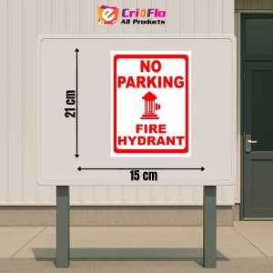 Indicator Sign no parking fire hydrant, Sticker autocolant - Img 2