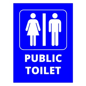 Indicator Sign public toilet, Sticker autocolant