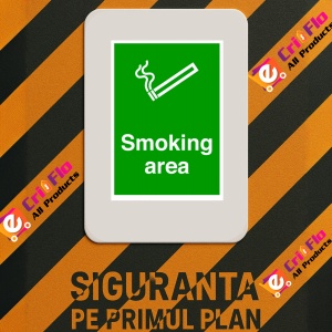 Indicator Sign smoking area, Sticker autocolant - Img 3