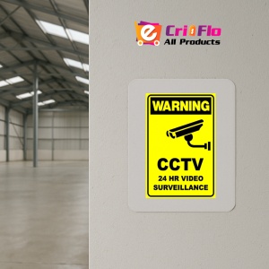 Indicator Sign warning cctv 24 hour video surveillance, Sticker autocolant - Img 3