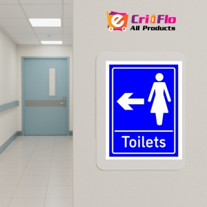 Indicator Sign Women's Toilets Arrow Left, Sticker autocolant - Img 5