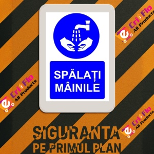 Indicator Spalati mainile indicator de obligativitate, Sticker autocolant - Img 3
