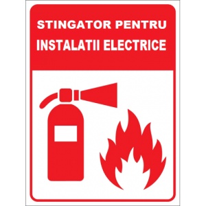 Indicator Stingator pentru instalatii electrice, Sticker autocolant