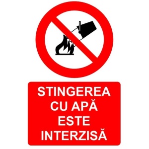 Indicator Stingerea cu apa este interzisa indicator de interzicere, Sticker autocolant