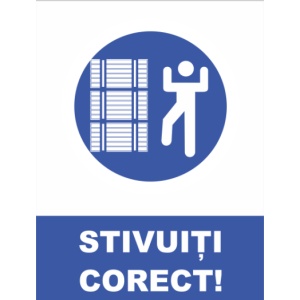 Indicator Stivuiti corect, Sticker autocolant