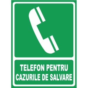 Indicator Telefon pentru cazurile de salvare, Sticker autocolant