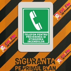 Indicator Telefon pentru prevenirea si stingerea incendiilor, Sticker autocolant - Img 3