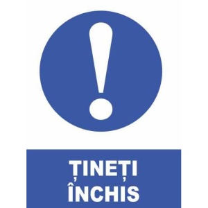 Indicator Tineti inchis, Sticker autocolant