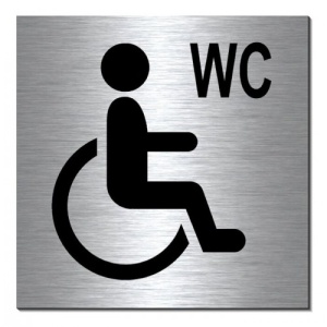 Indicator Toaketa pentru persoane cu dizabilitati, Sticker autocolant