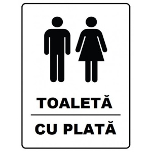 Indicator Toaleta cu plata, Sticker autocolant